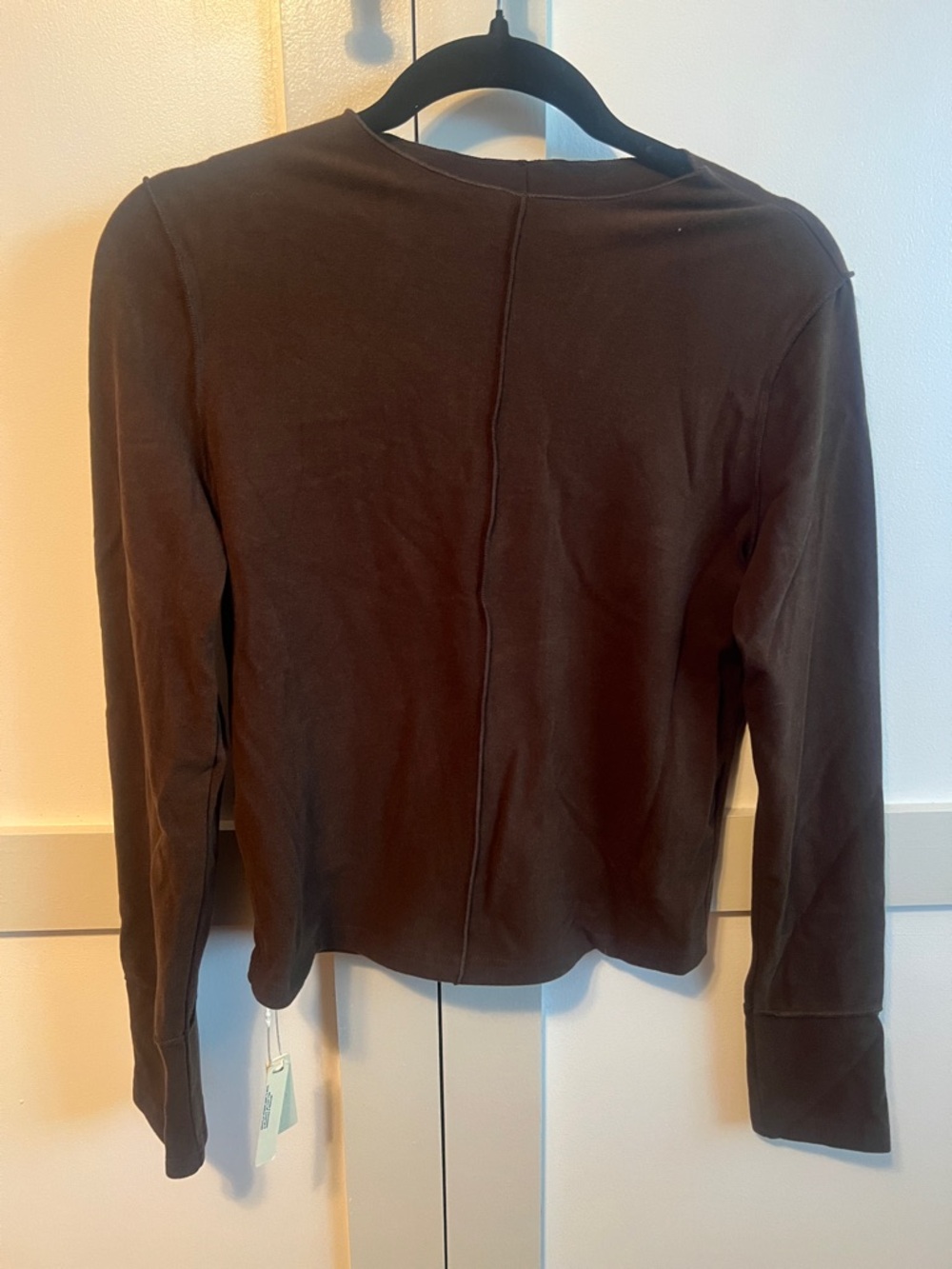 OGL Chocolate Brown Seam-Back Long Sleeve Sweatshirt